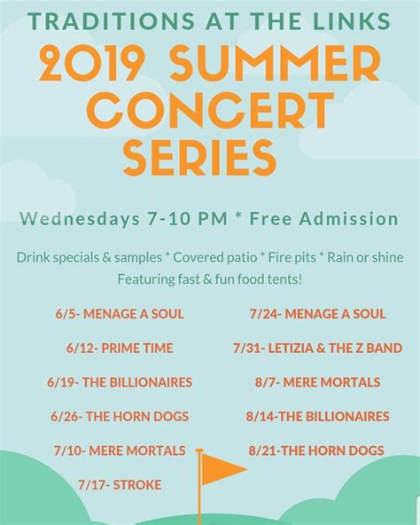 links at erie village music|Traditions at the Links Summer Concert Series .